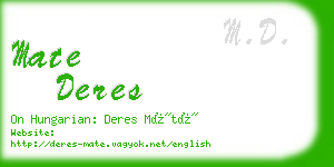 mate deres business card